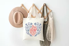 Anatomical Heart and Flowers svg, Floral heart, Human heart Product Image 3