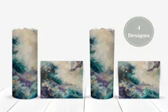 Blue Marble Tumbler Sublimation, Glitter Tumbler Designs Product Image 3