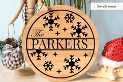 Christmas Family Name SVG - Snowflakes Product Image 3