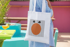 Modern Minimalist Striped Orange Circle Pillow Design Product Image 3