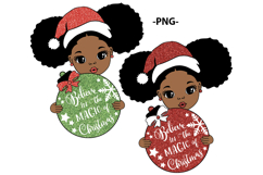 Christmas Black Girl SVG Believe in the Magic of Christmas Product Image 3