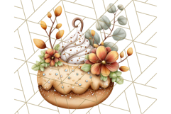 Fall Donut Clipart PNG, Autumn Donuts With Pumpkins Product Image 3