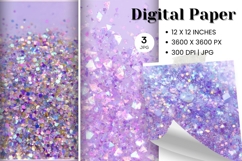 Purple glitter Background Wallpaper Sparkles Digital Paper Product Image 1