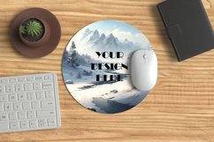 Round mouse pad mockup for branding Product Image 5