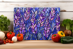 Stained Glass Lavender Flower Cutting Board | Cutting Board Product Image 3