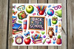 Back to school | 4 Skinny tumbler sublimation designs, PL Product Image 3