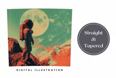Vintage Sci-Fi Tumbler Wrap, Astronaut Tumbler Template Product Image 3