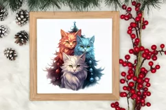 Christmas Tree With Many Dogs Clipart PNG Product Image 3