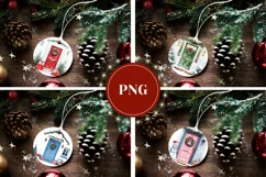 Christmas Wreath Ornaments, Watercolor Door Ornament PNG Product Image 3