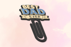 Paper Clips, Best Dad Ever, STL/3MF files for 3D Printing Product Image 3