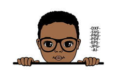 Afro Boy and Girl with Glasses Clipart Bundle Product Image 3