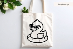 Summer Baby Duck with Sunglasses Illustration SVG Product Image 3