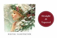 Christmas Girl Tumbler Wrap, Christmas Forest Tumbler Design Product Image 3