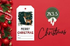 Cozy Winter Gift Tags, Christmas Forest Gift Tag Template Product Image 3