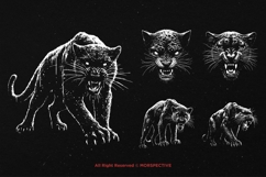 10 Bundle Dark Art Panther Beast Big Cats Animal Tattoo Product Image 5