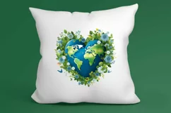 Watercolor Earth Day Clipart, Planet Earth Clipart Product Image 3