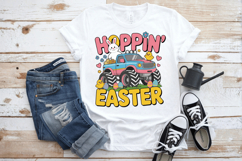 Hoppin' Easter Bunny Eggs Truck PNG Sublimation | Happy East Product Image 3
