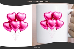 Valentine balloons png design for T-shirts Product Image 3