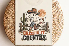 Hauntin' the Honky Tonk Ghost Cowboy PNG, Spooky Western Cow Product Image 3