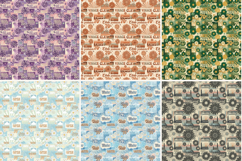 Retro Groovy Daisies Digital Paper,70s Flower Power Pattern Product Image 3