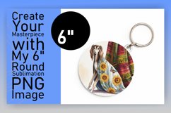 Unique Round Design Keychain Template , Cute Dog Product Image 1