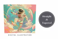 Astronaut Tumbler Design, Space Clouds Tumbler Sublimation Product Image 3