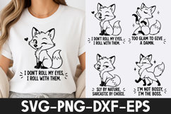 Funny Sarcastic Fox Quotes SVG Product Image 1