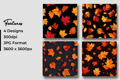 Dark Autumn Leaves Digital Paper Product Image 3