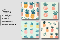 Pineapple Summer Vibes Pattern Digital Paper Product Image 3
