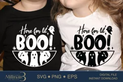 Here for Lil' Boo Halloween SVG PNG Sublimation |Boo Witch Product Image 3
