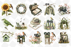 Spring Birdwatching Clipart - Set Of 46 Png Bundle Product Image 3