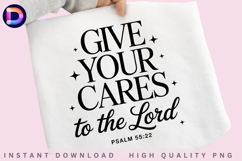 Give Your Cares To The Lord Psalm 55:22 Christian Bible Product Image 3