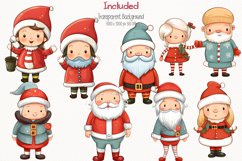 Santa Christmas Watercolor 23 Cliparts Collection Product Image 3