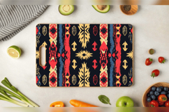 Boho Tribal Print Cutting Boards sublimation Design Product Image 3