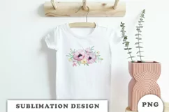 Watercolor flowers bouquet PNG Product Image 3