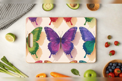 Rainbow Butterfly Cutting Boards sublimation Design Product Image 3