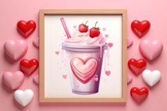 Valentine Coffee Cup Sublimation Clipart Product Image 3