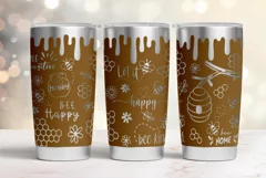 Tumbler laser svg|20oz Tumbler Honey Bee Kindness wrap Product Image 1