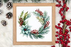 Winter Christmas Greenery Clipart, Christmas Greenery Clipar Product Image 3