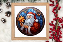 Stained Glass Painting Of Santa Clipart Sublimation Product Image 3