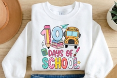 100 Days of School PNG, 100th Day of School Shirt Design Product Image 1