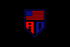 Initial Letters A and D with American Flag Shield Logo Product Image 3