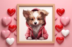 Cute Valentine Dog Clipart, Valentines Day Dog Clipart Product Image 3
