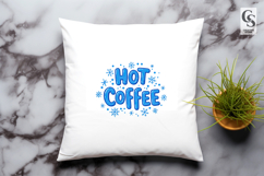 Hot Coffee Blue Text Clipart Sublimation PNG Product Image 3