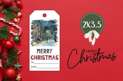 Christmas Gift Tags, Christmas Village Gift Tag Printable Product Image 3