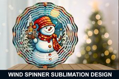 Snowman Stained Glass Wind Spinner - Snowman Wind Spinner Product Image 4