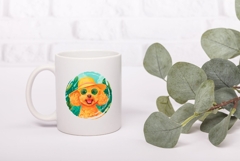 Summer Poodle Illustration, Tropical Poodle Dog PNG Product Image 3