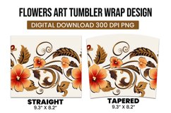 Flowers Art Tumbler Warp Design Product Image 2