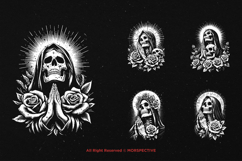 10 Bundle Dark Art Skull Praying Mother Marry Rose Women Product Image 5