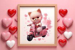Cute Valentine Pomeranian Puppy, Valentines Clipart Product Image 3